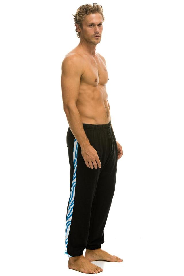 TIGER STRIPE SWEATPANTS - BLACK // BLUE TIGER Male Product Image