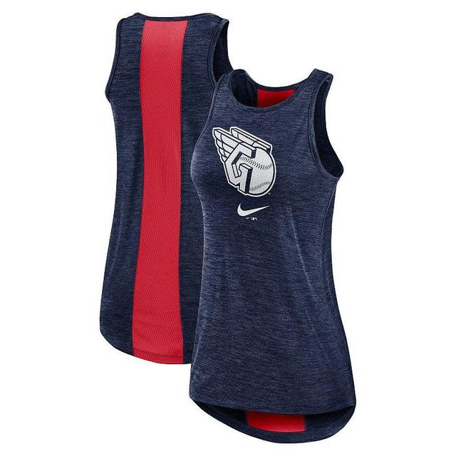 Womens Nike Navy Cleveland Guardians Right Mix High Neck Tank Top Grd Blue Product Image