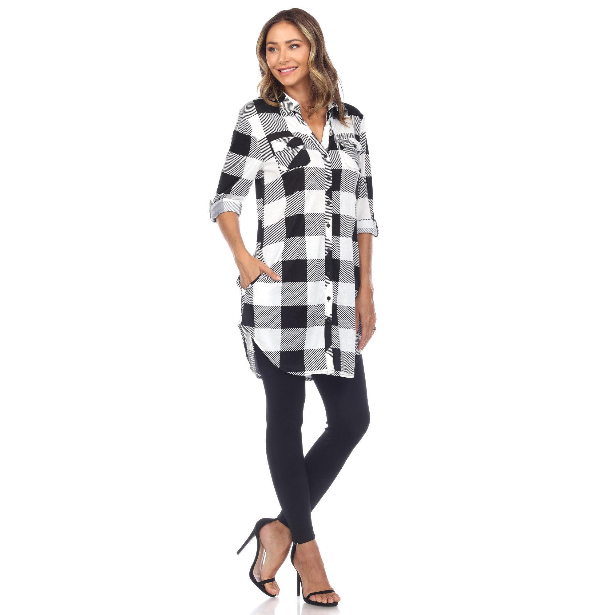 Classic Plaid Tunic Shirt Product Image