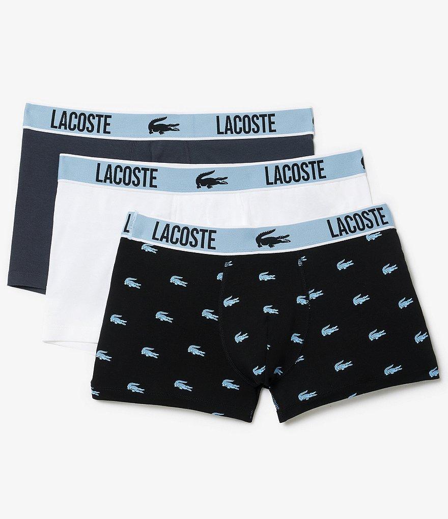 Lacoste Solid/Printed 2.7#double; Inseam Boxer Briefs 3-Pack Product Image