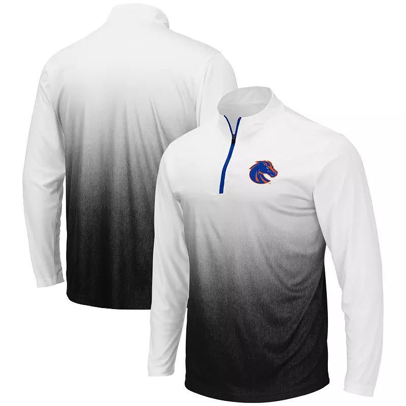 Mens Colosseum Gray Boise State Broncos Magic Team Logo Quarter-Zip Jacket Product Image