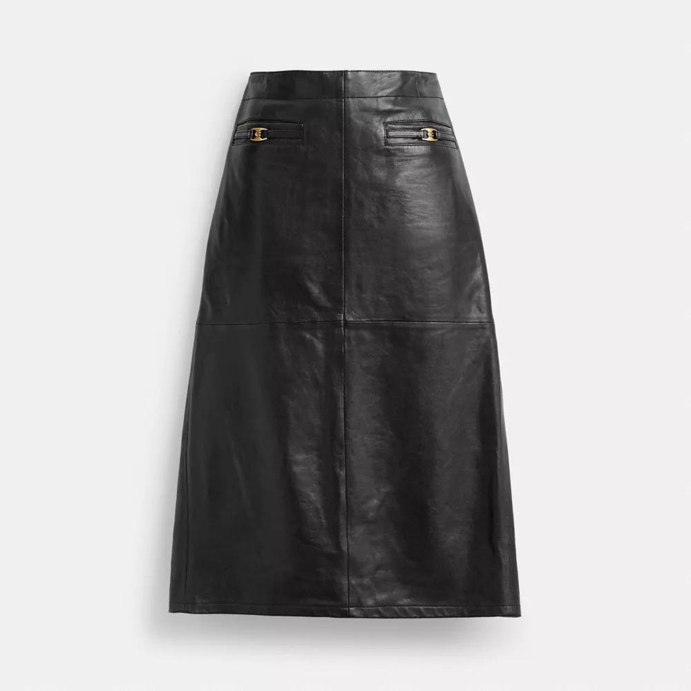 Heritage C Long Leather Skirt Product Image