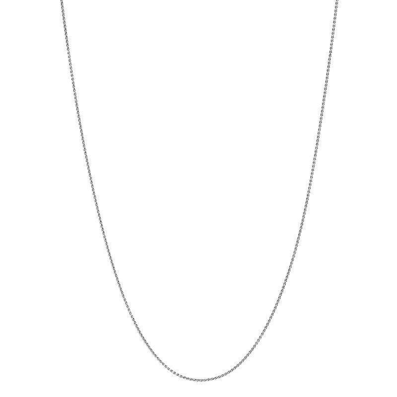 Sterling Silver Wheat Chain Necklace - 16-in., Womens, Grey Product Image