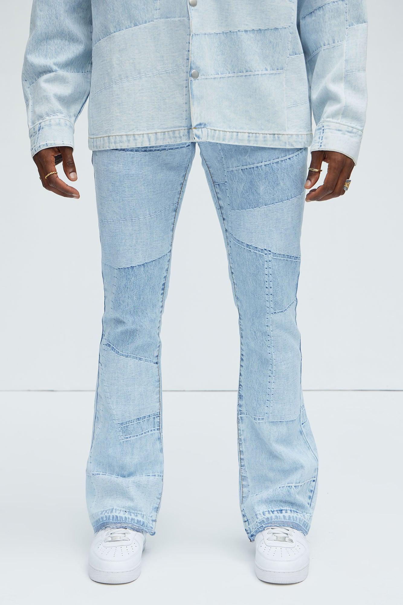 Verdugo Stacked Slim Flare Jeans - Light Blue Wash Product Image