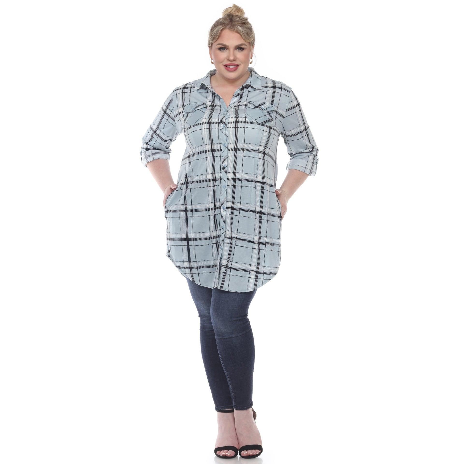 Plaid Tunic Top - Plus Product Image