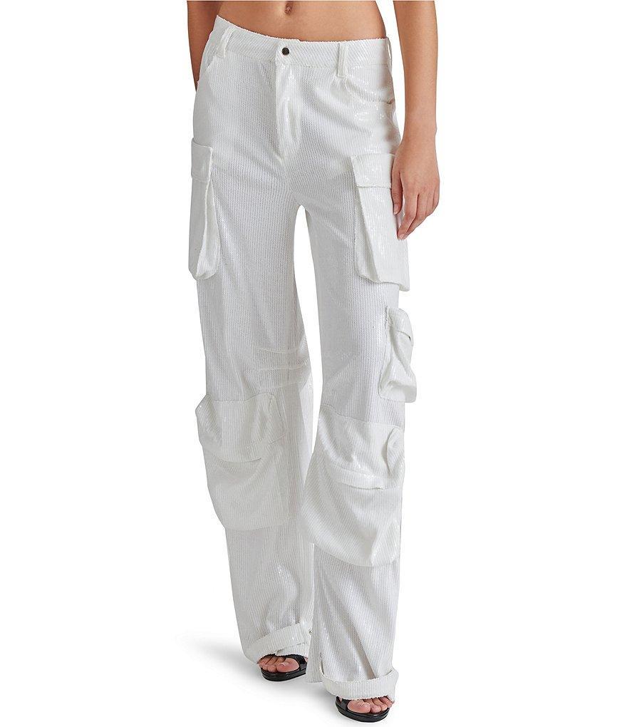 Steve Madden Duo Sequin Mid Rise Cargo Pant Product Image