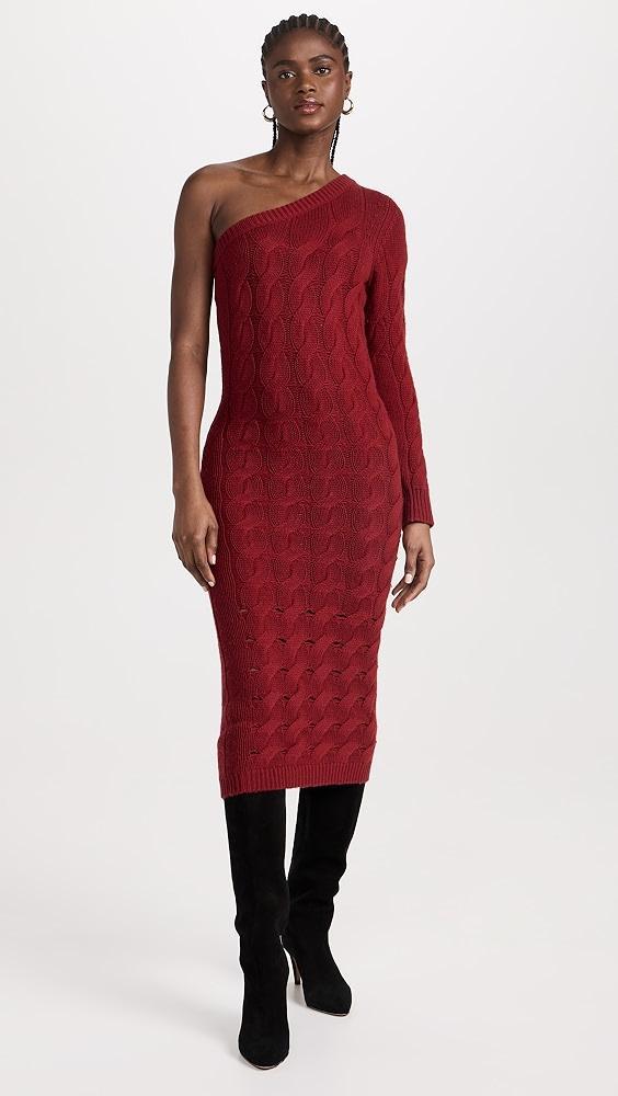 Naadam Wool Cashmere Statement Cable Asymmetrical Dress | Shopbop Product Image