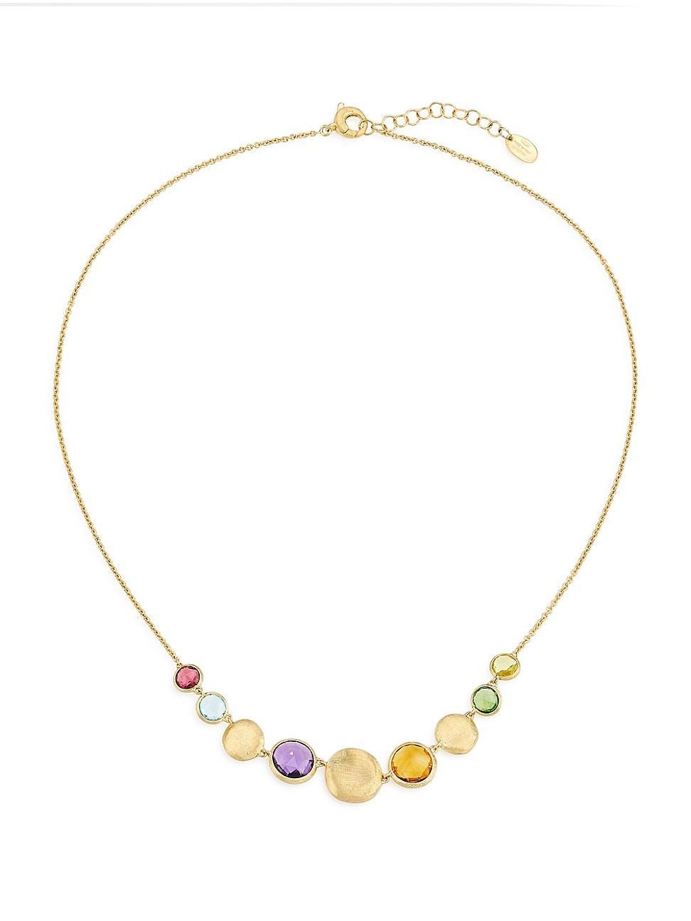 Womens Jaipur Color 18K Yellow Gold & Multi-Gemstone Necklace Product Image