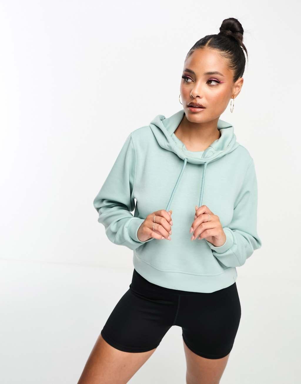 Only Play Dess cropped hoodie in gray mist product image