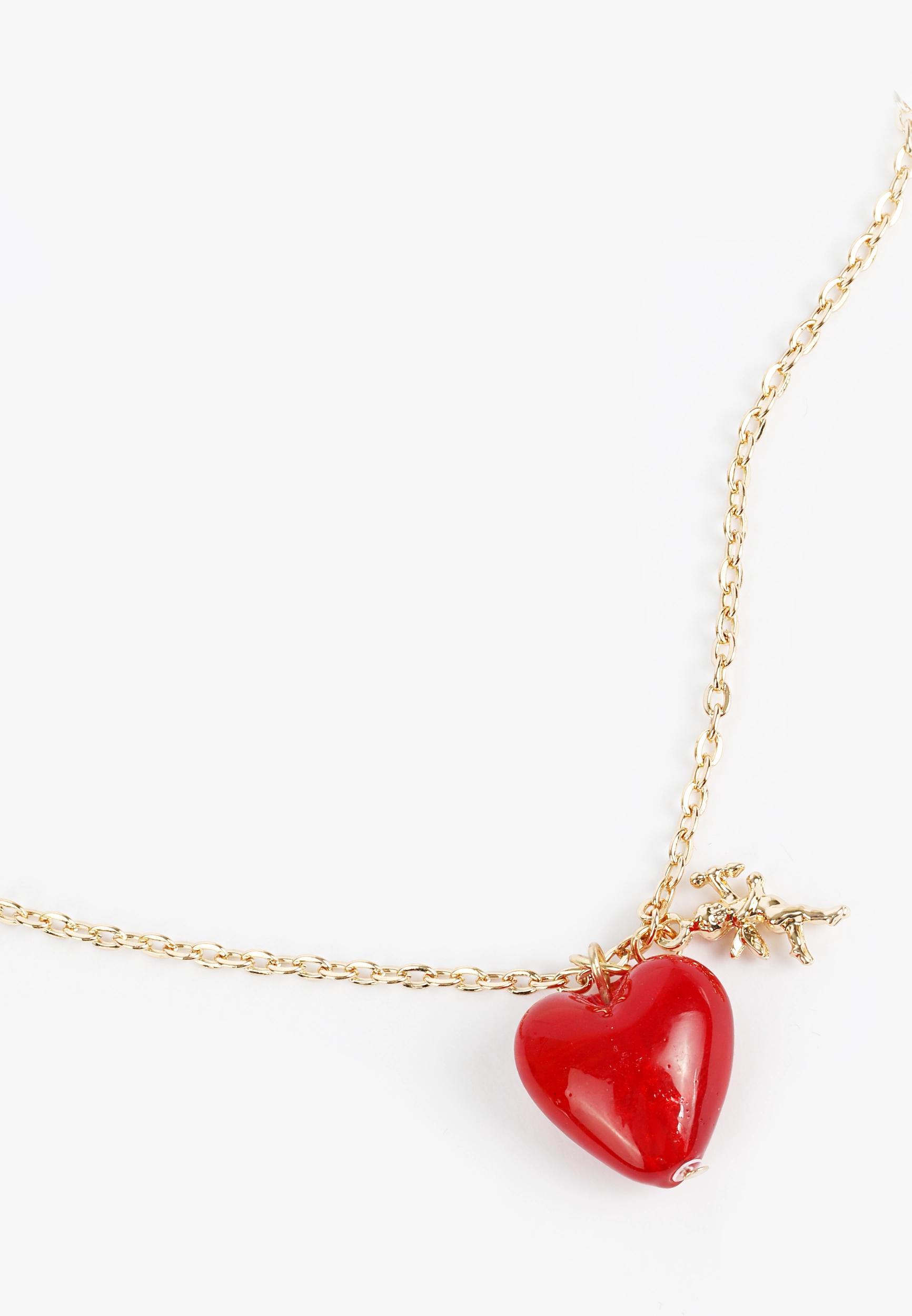 Red Cherry Heart Necklace Product Image