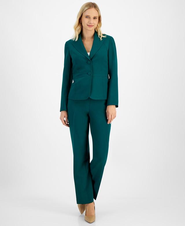 Le Suit Womens Seamed Peplum Pantsuit, Regular & Petite Product Image