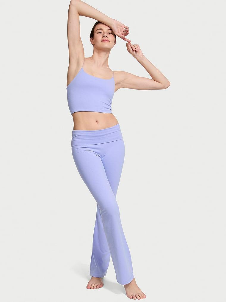 VS Cotton Yoga Foldover Flare Leggings Product Image