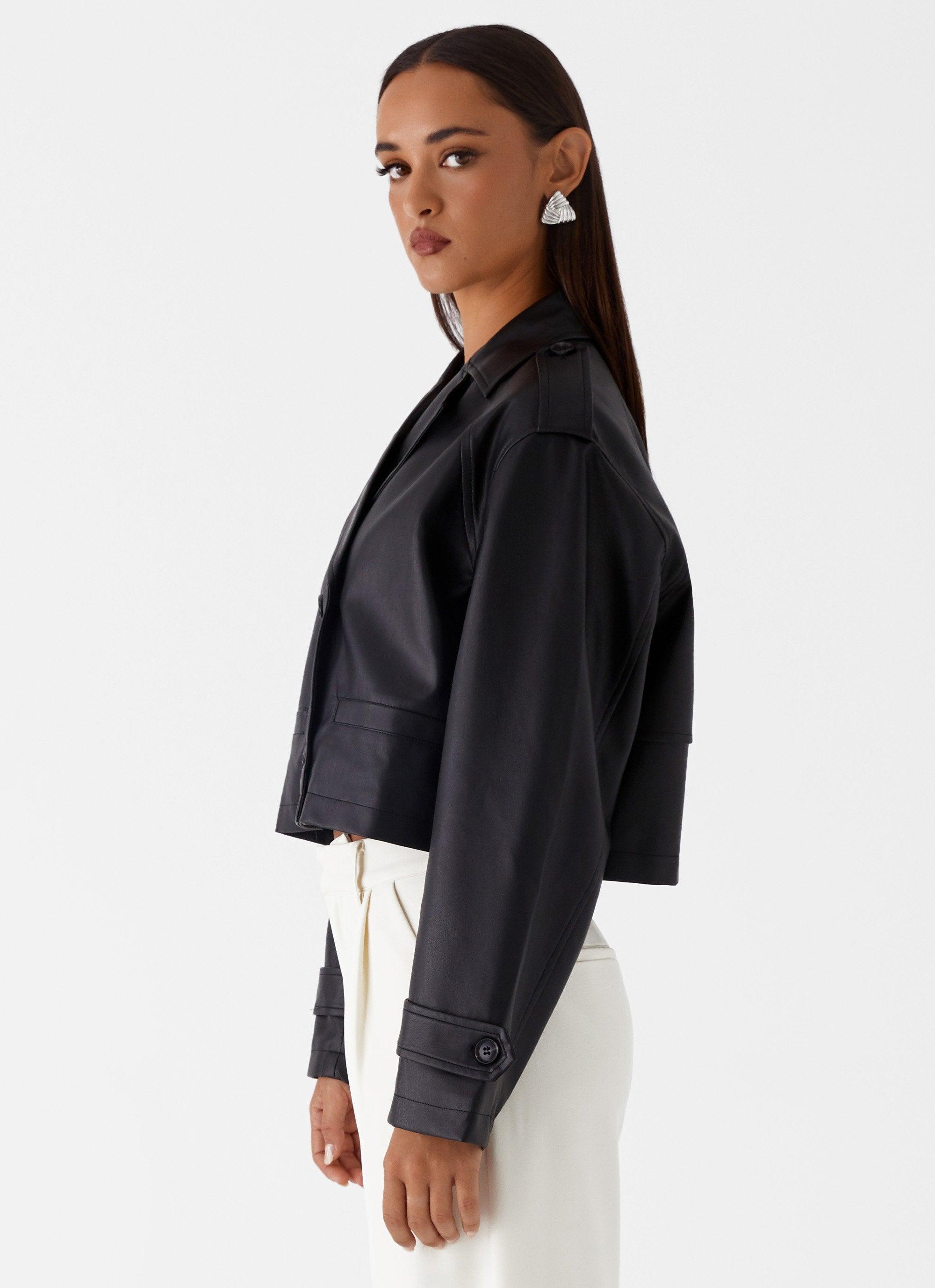 Bryson Cropped Jacket - Black Product Image