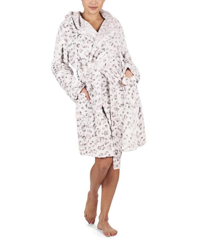 MeMoi Womens Leopard Plush Robe Product Image