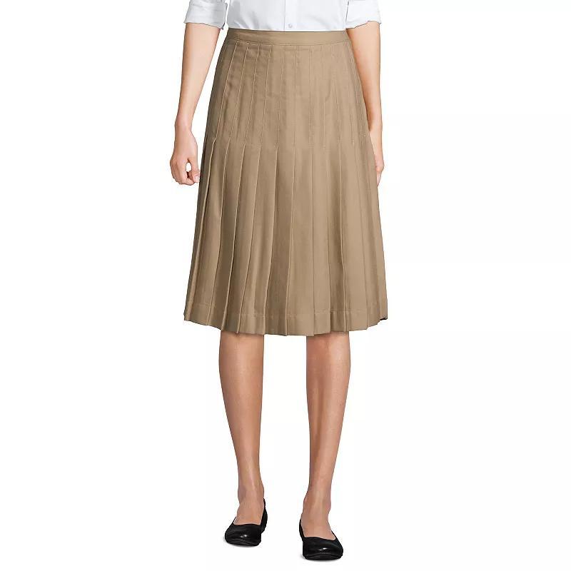 Womens Lands End School Uniform Pleated Skirt Classic Blue Product Image