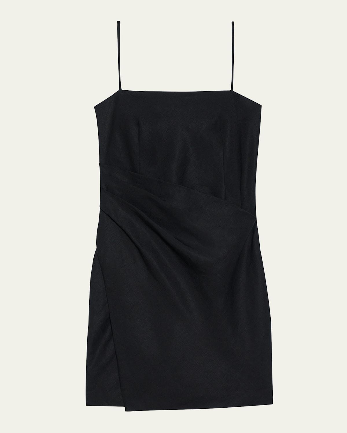 Galena Linen Notched-Hem Mini Dress Product Image