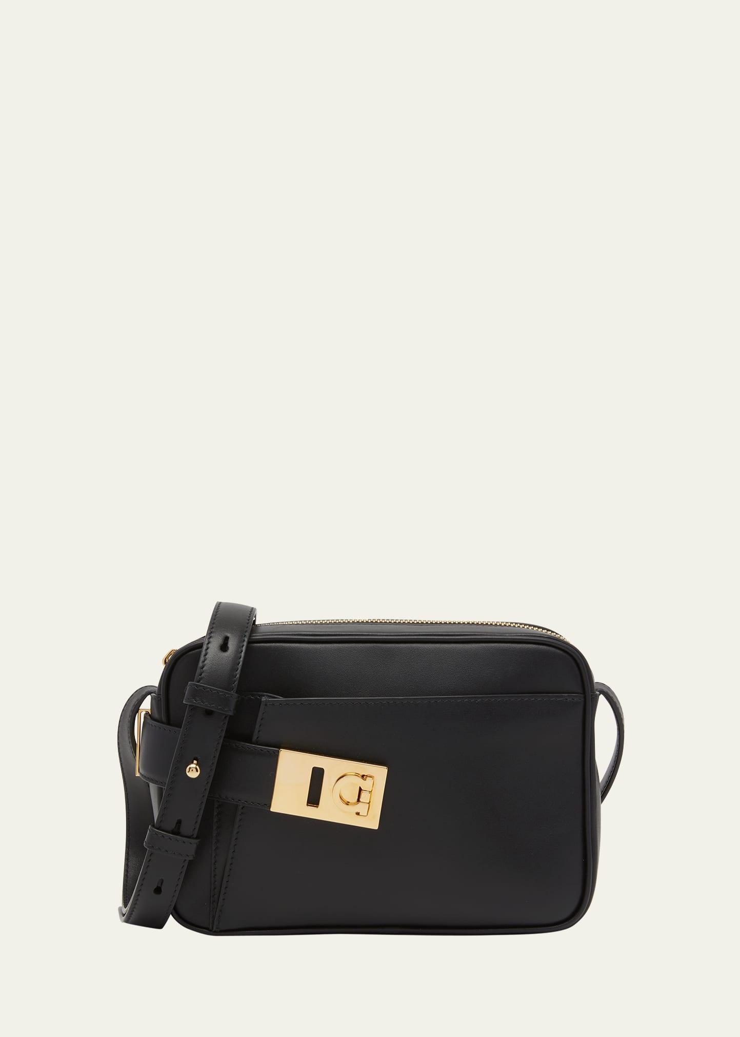 Archive Gancini Zip Crossbody Bag In Nero Product Image