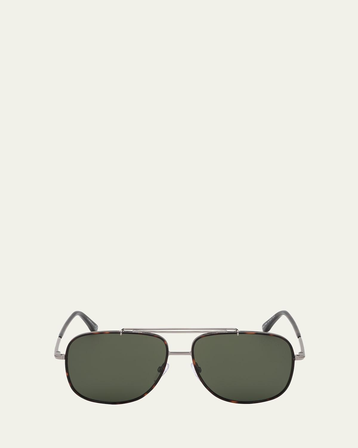 FERRAGAMO Gancini Evolution 61mm Aviator Sunglasses Product Image