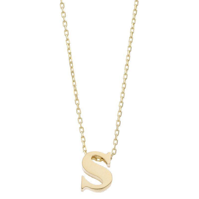 Au Naturale 14k Gold Initial Pendant Necklace, Womens Product Image