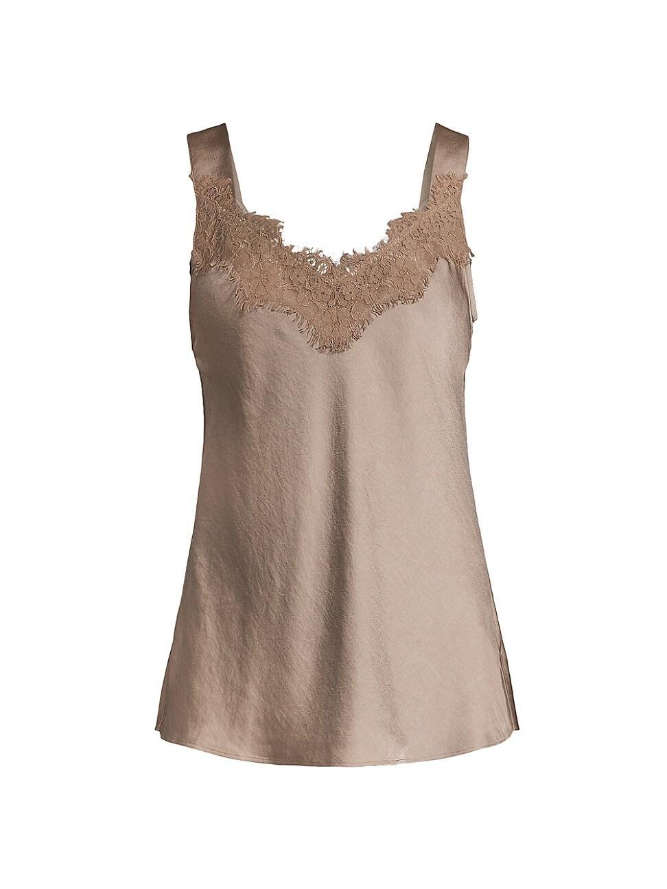 NIC+ZOE Lace Trim Satin Tank Product Image