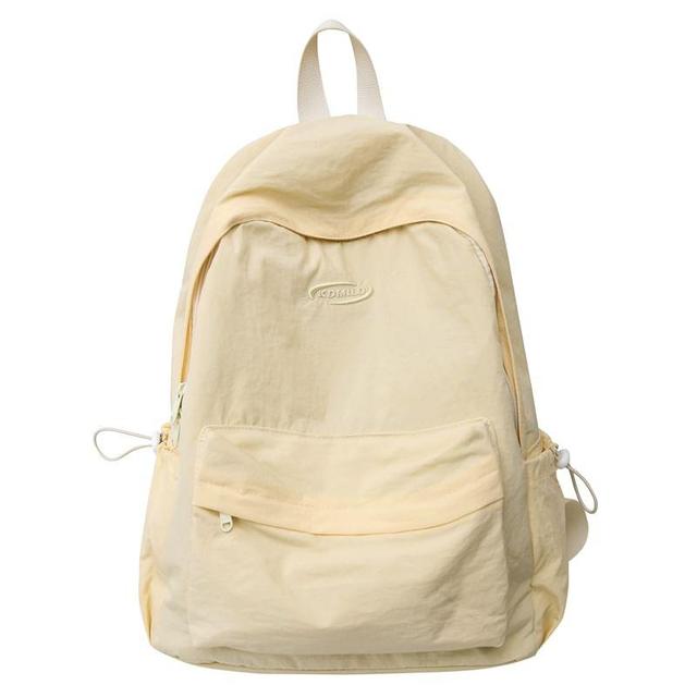 Letter Embroidered Multi-Pocket Backpack Product Image