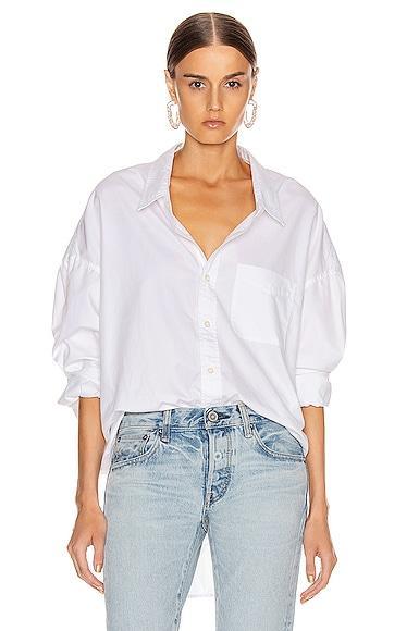 Womens Drop Neck Oxford Shirt Product Image