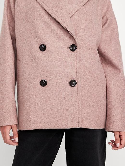 Oversized Double-Breasted Pea Coat Product Image