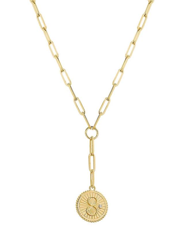 Womens Karma 18K Yellow Gold & 0.02 TCW Diamond Link Chain Necklace Product Image