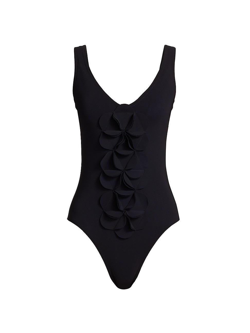 Womens Tess V-Neck One-Piece Swimsuit Product Image