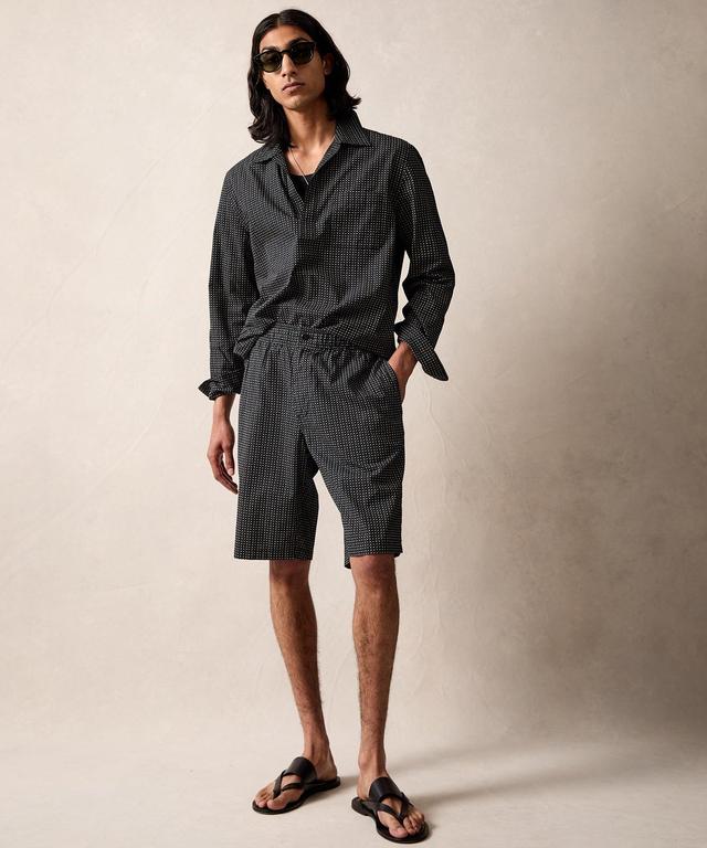 11" Japanese Relaxed Short in Black Dot Product Image