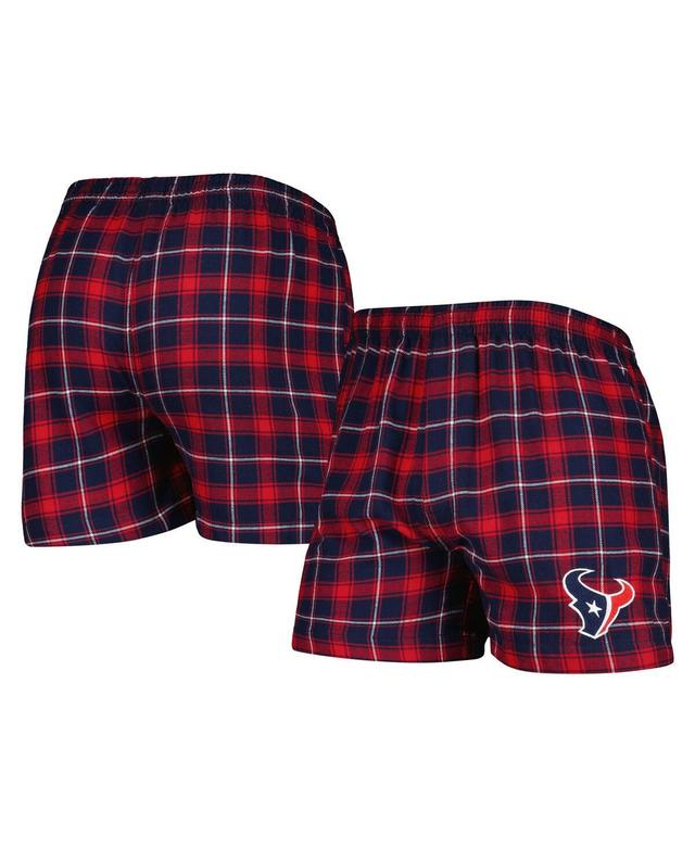 Mens Concepts Sport /Red Houston Texans Ledger Flannel Boxers Blue Product Image