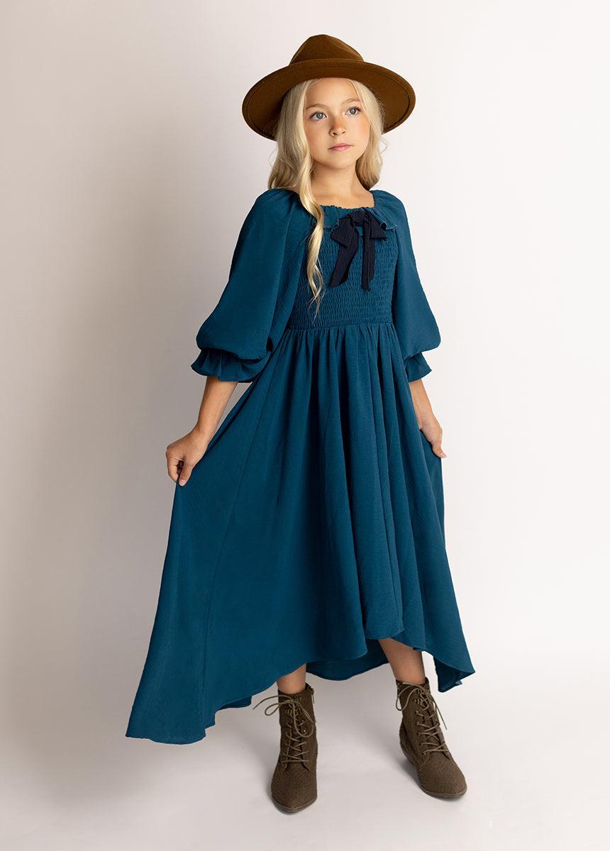 Odina Dress in Ocean Teal Product Image