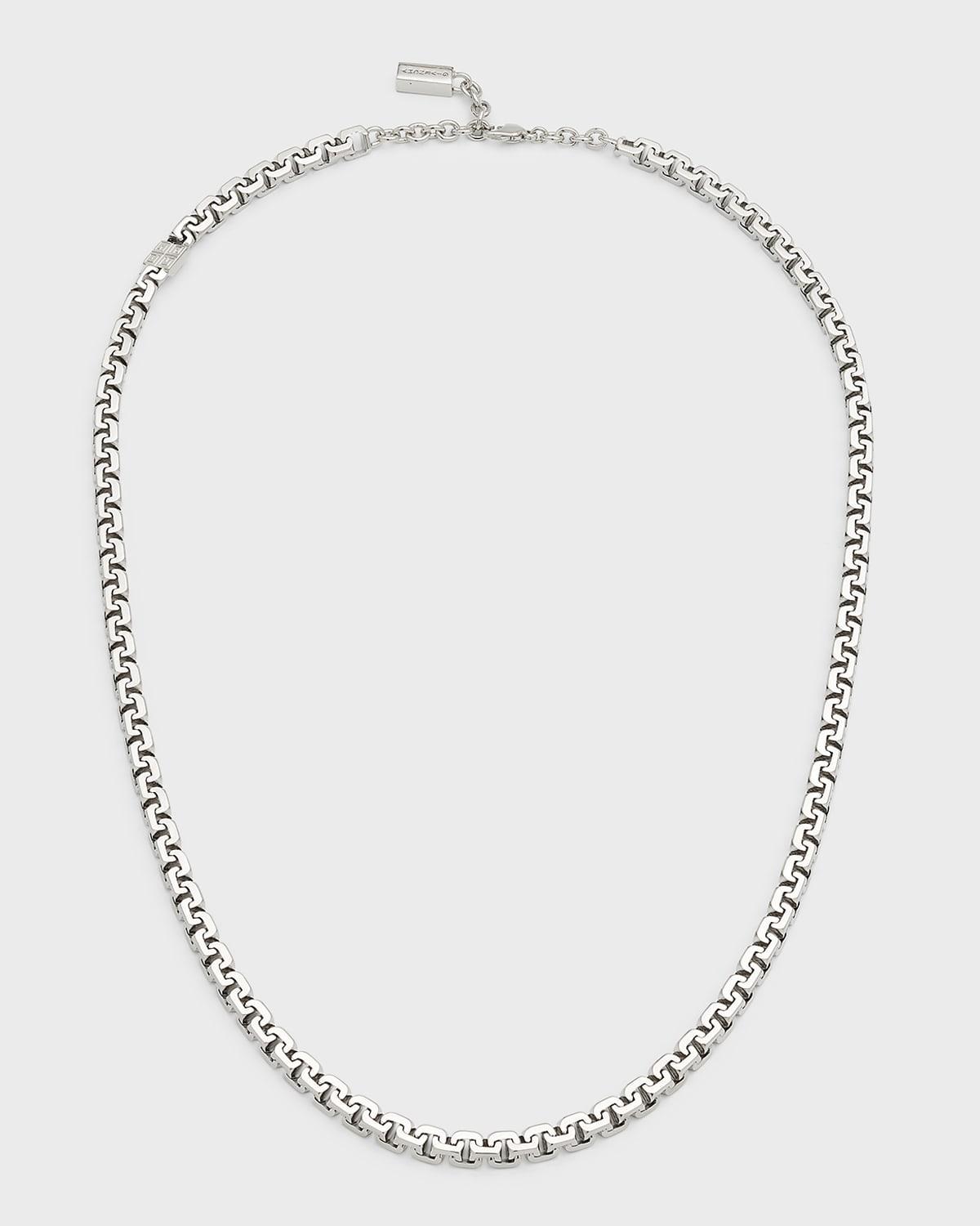 Givenchy Men's Silvertone Long G-Chain Necklace  - SILVERY Product Image