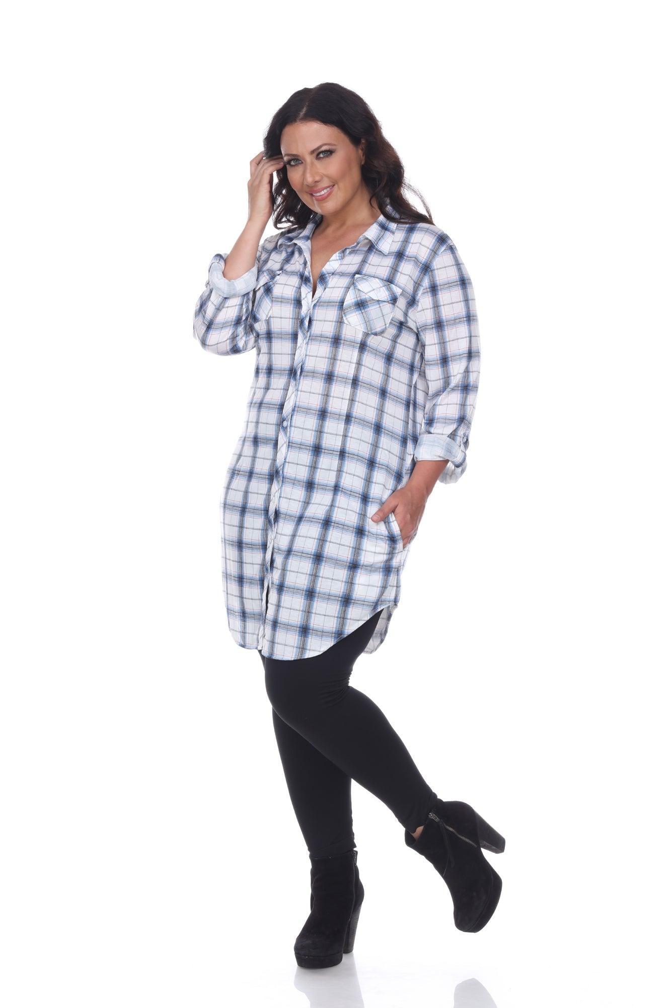 Piper Stretchy Plaid Tunic - Plus Product Image