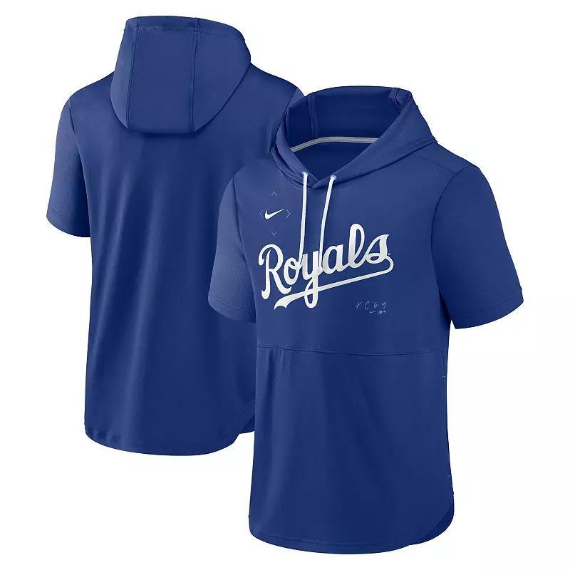 Mens Nike Royal Los Angeles Dodgers Springer Short Sleeve Team Pullover Hoodie Product Image