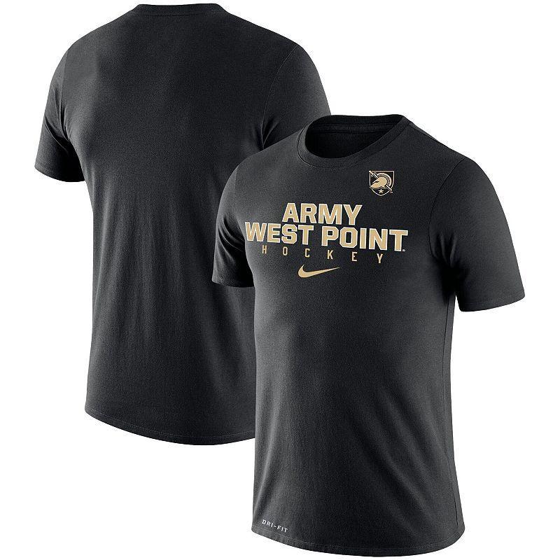 Mens Nike Black Army Black Knights Team Hockey Legend Slim Fit Performance T-Shirt Product Image