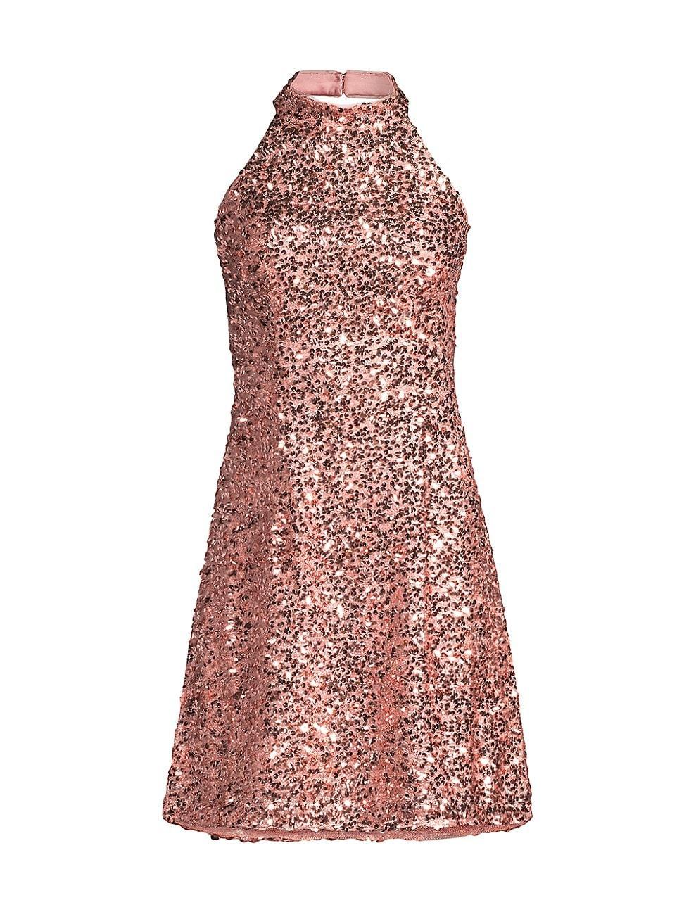 Womens Halter Sequin Minidress Product Image