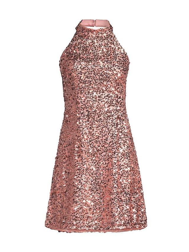 Womens Halter Sequin Minidress Product Image