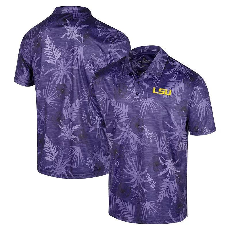 Mens Colosseum LSU Tigers Big & Tall Palms Polo Product Image