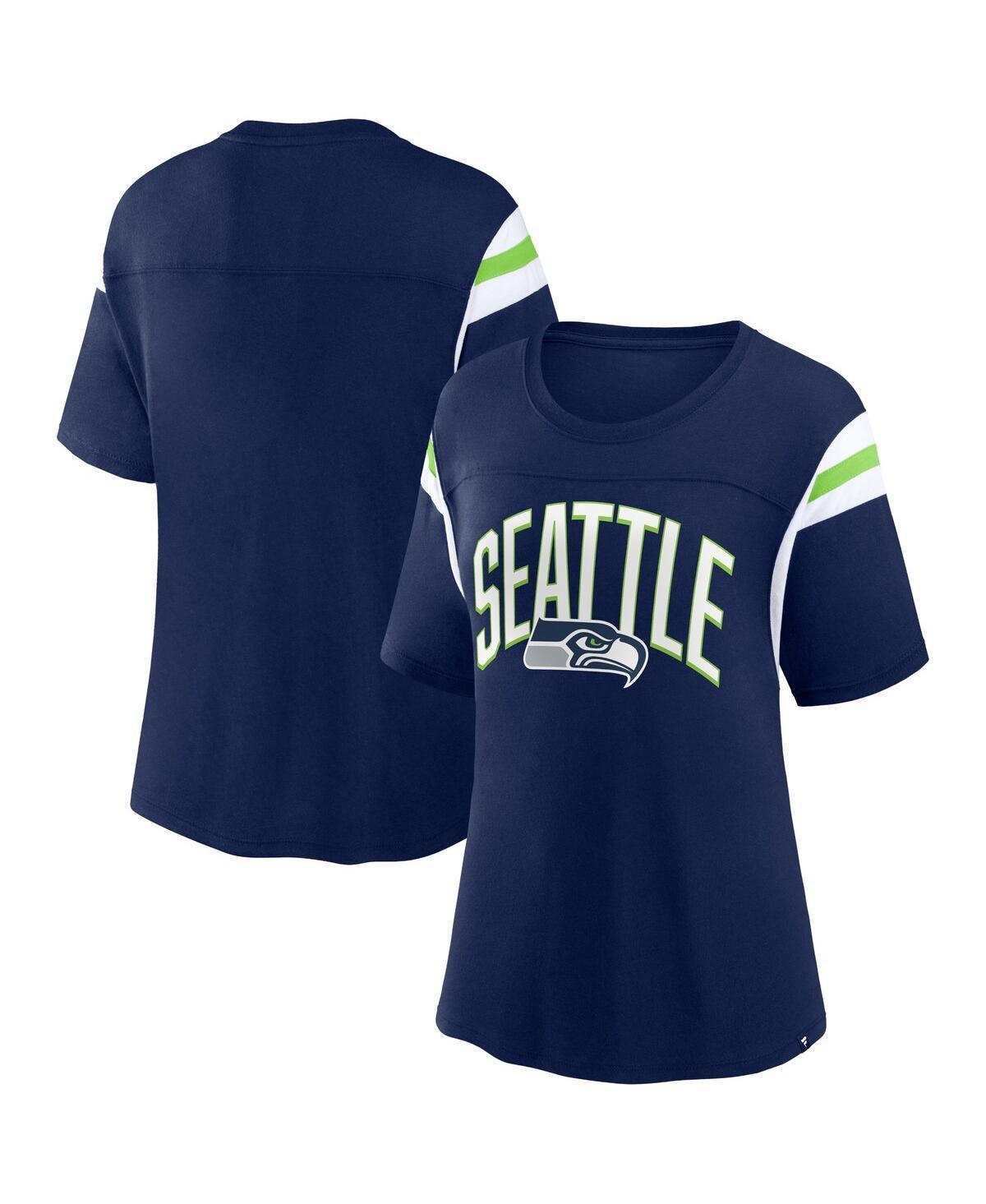 Womens Fanatics College Navy Seattle Seahawks Earned Stripes T-shirt Product Image