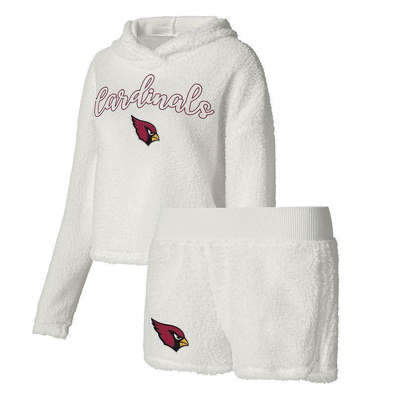 Womens Concepts Sport Arizona Cardinals Fluffy Pullover Sweatshirt & Shorts Sleep Set Product Image