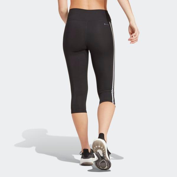 Train Essentials 3-Stripes High-Waisted 3/4 Leggings Product Image