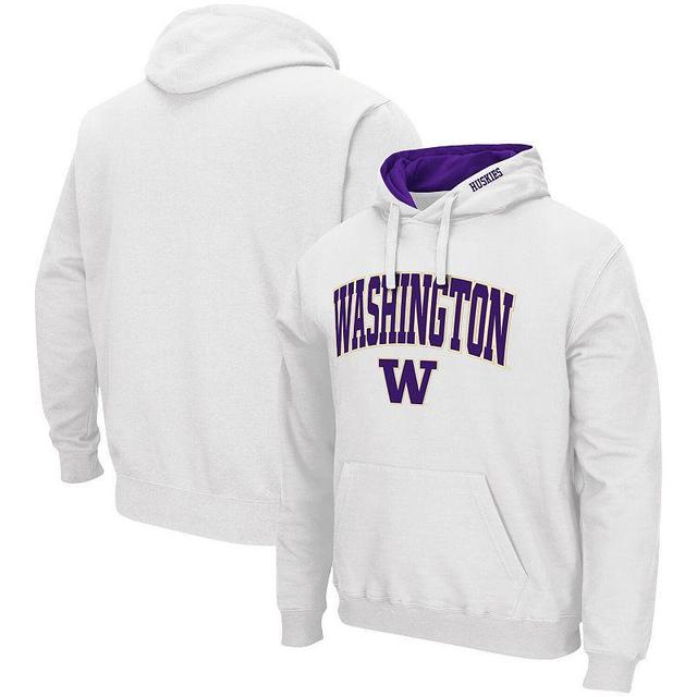 Mens Colosseum Washington Huskies Arch & Logo 3.0 Pullover Hoodie Product Image