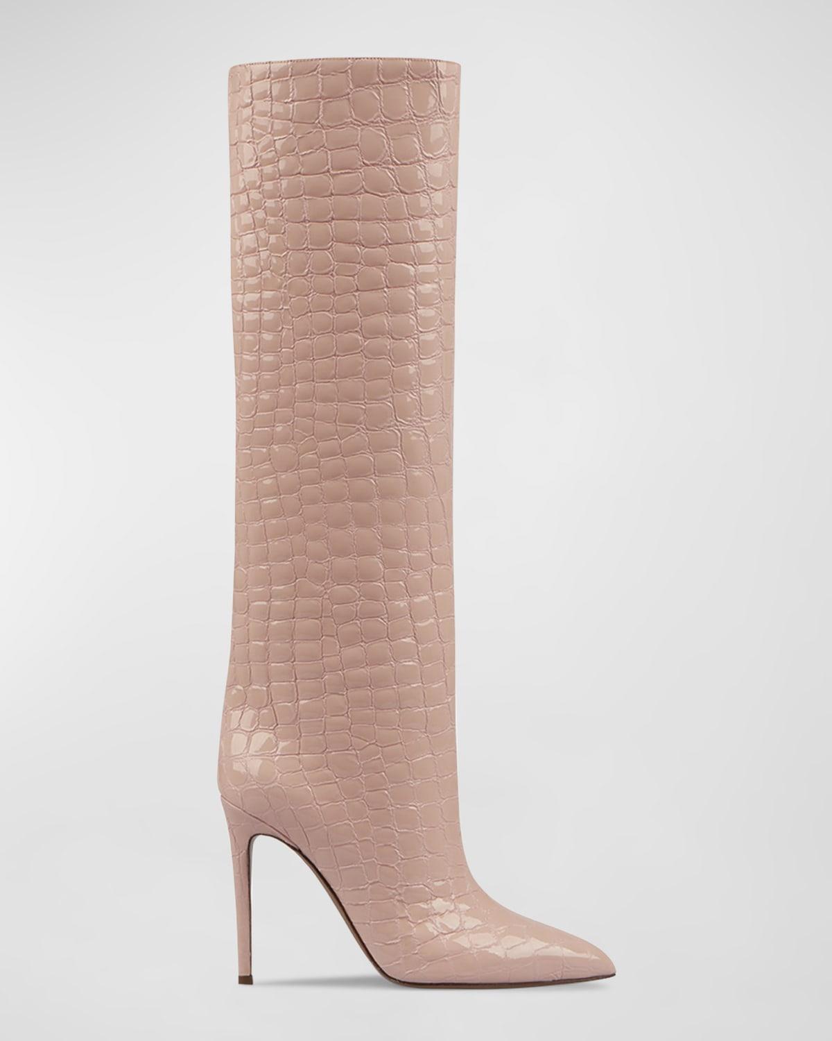 Croco Stiletto Tall Boots Product Image