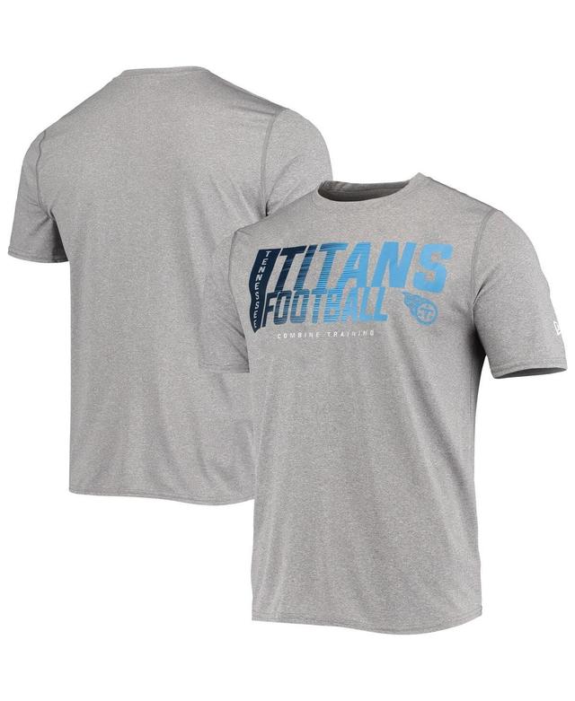 Mens Heathered Gray Tennessee Titans Combine Authentic Game On T-shirt Product Image