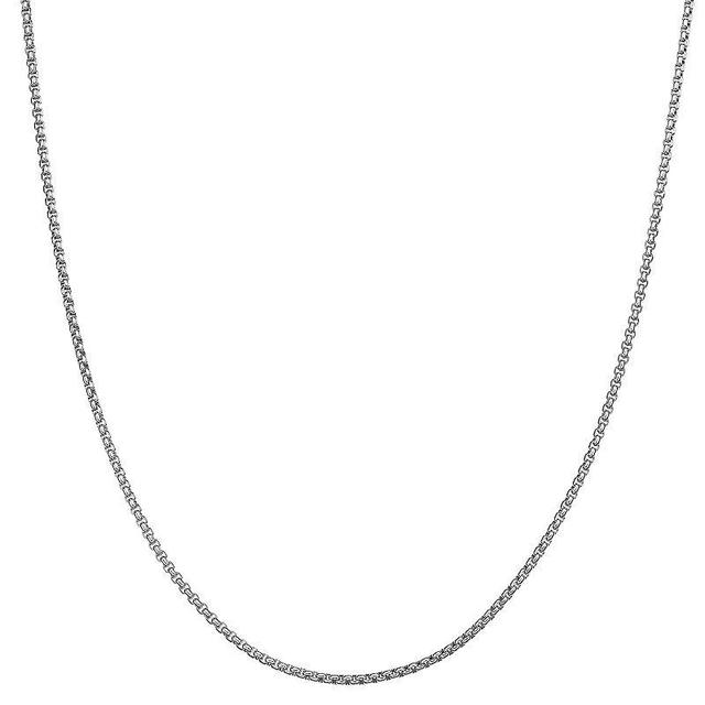 Mens LYNX Stainless Steel Round Box Chain Necklace Gold Tone Product Image