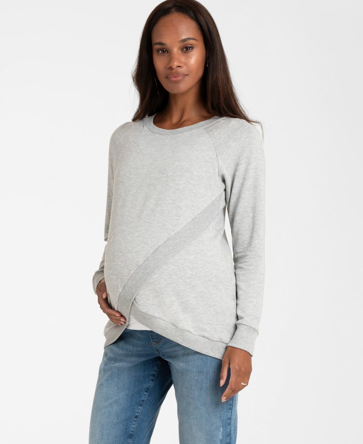 Seraphine Womens Cotton Blend Maternity and Nursing Sweatshirt Product Image