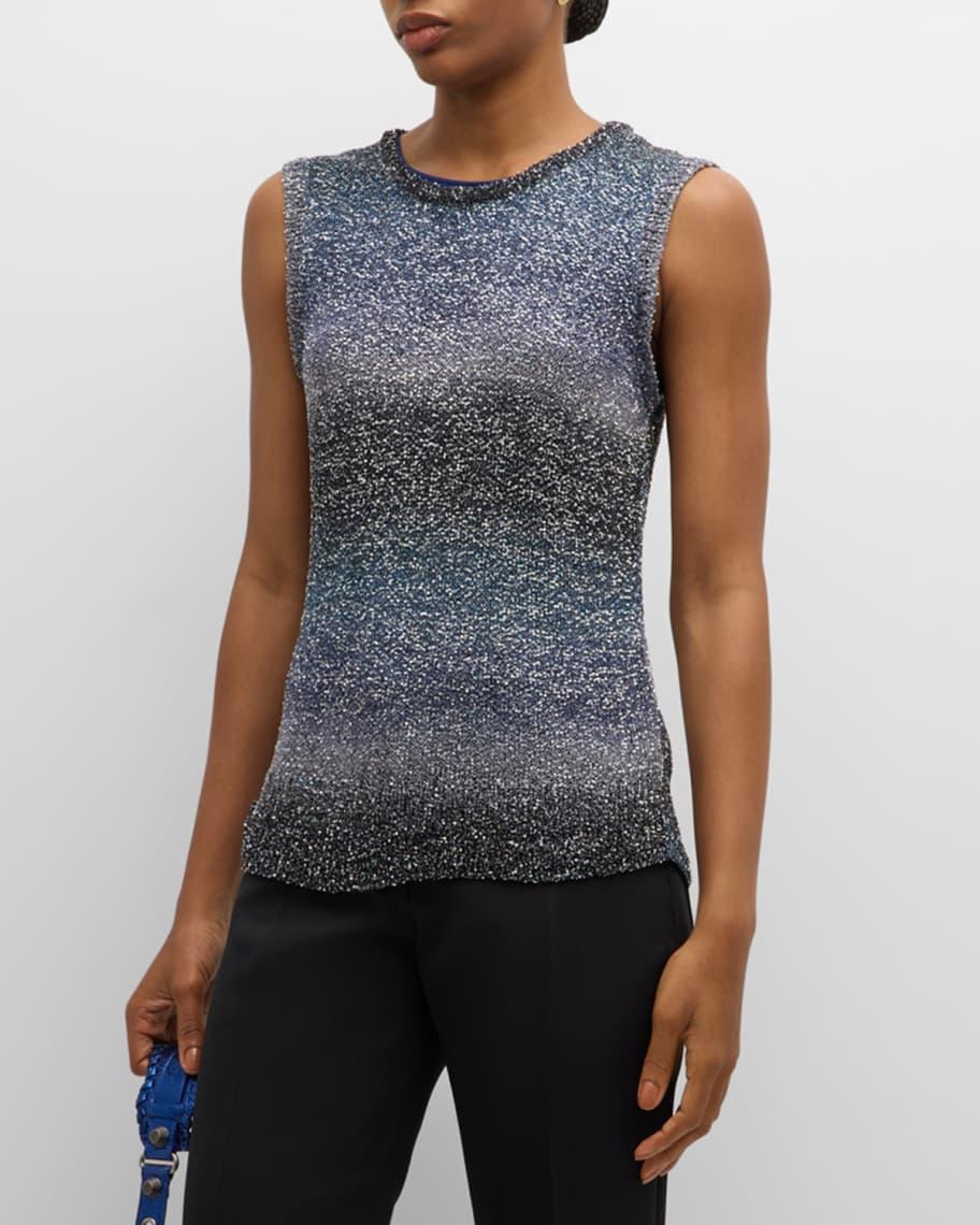 Metallic Ombre Paillette Knit Tank Top Product Image