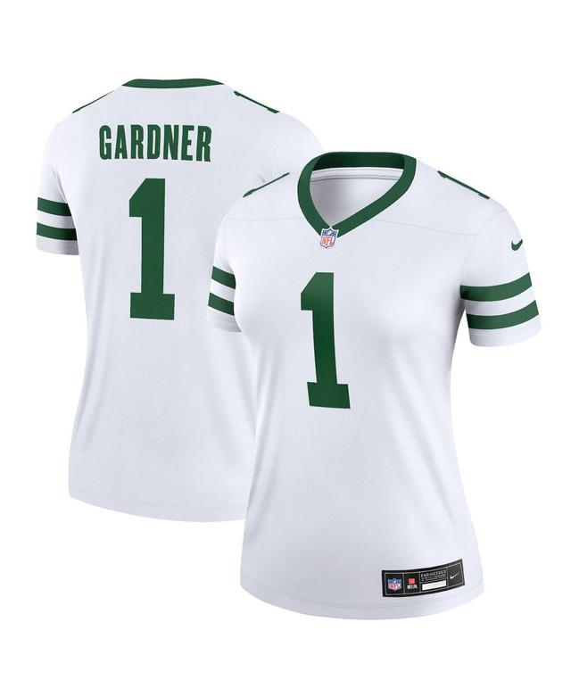 Womens Nike Sauce Gardner White New York Jets Alternate Legend Jersey - White Product Image