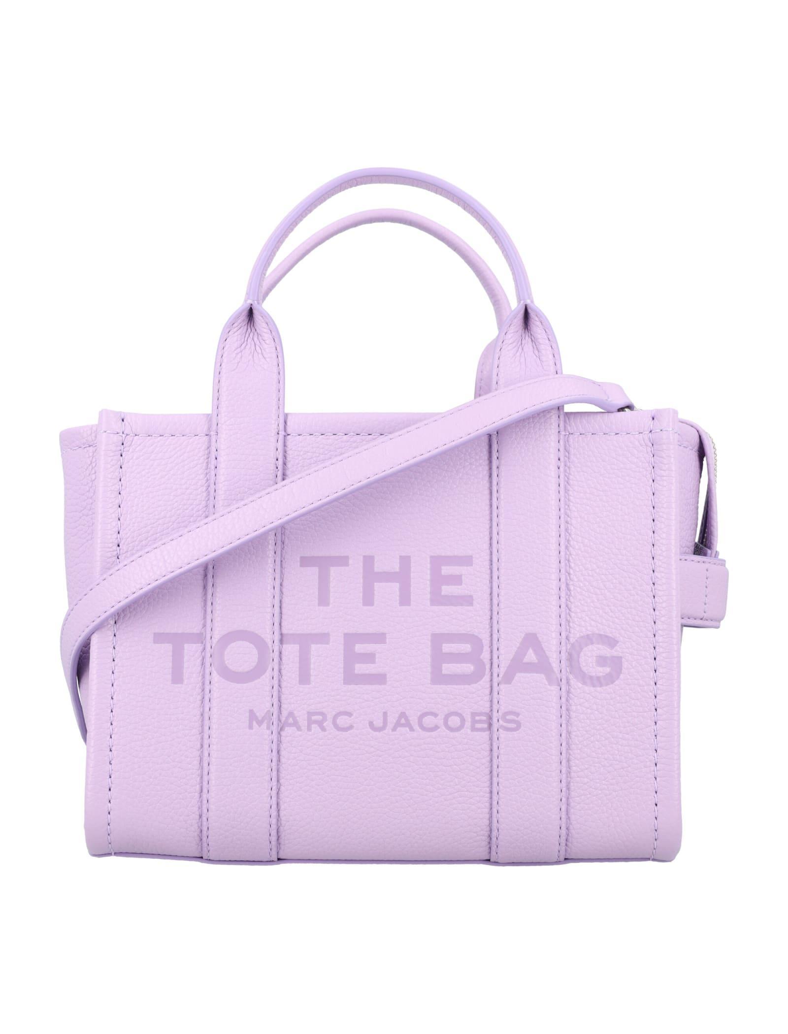 MARC JACOBS Women's The Leather Mini Tote Bag In Wisteria Product Image